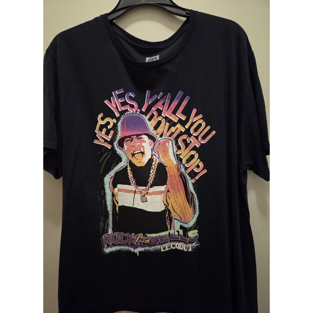 L.L. Cool J Rock the Bells 80s/ 90's Hip Hop Icon Retro Rap Black T-Shirt Sz XL